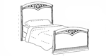 Кровать Curvo Fregio 90x200