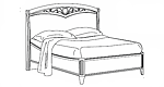 Кровать Curvo Fregio 1сп. 120x200