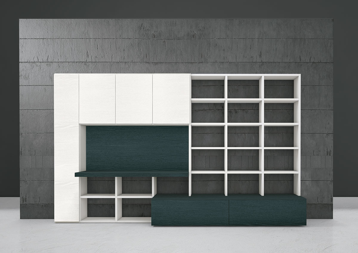 Мебель хай тек в гостиную - фабрика Tomasella, композиция C401
