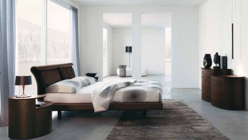 Спальня с коричневой мебелью фото и описание. Модель «21» от Napol.