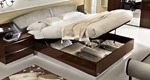 Кровать Onda 160x200 с подъёмным механизмом (белая/коричневая)