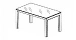 Прямоугольный стол 140 (чёрный)