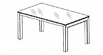 Прямоугольный стол 180 (аворио)