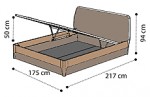 Кровать 160х200, с деревянным рингом, с под. мех-мом